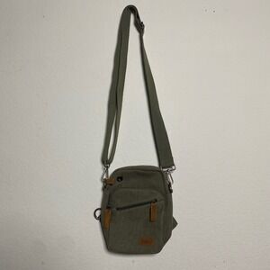 DaVan Crossbody Bag Olive Green Canvas Small Travel Shoulder Bag‎